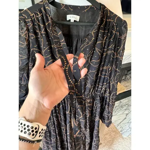 ALC Frank A.L.C. Marlowe Long Sleeve Silk Blend Maxi Dress, Size 8