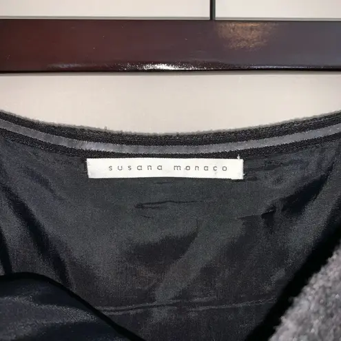 Susana Monaco Strapless Wool Dress with Glittery Belt