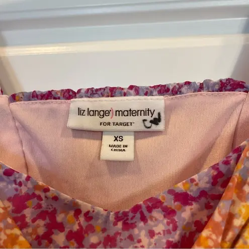 Liz Lange Maternity for Target Pink and Orange Mini Dress
