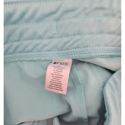 FIGS  Women's Teal Blue Jogger Scrub Pants XXS Polyester Spandex Lightweight