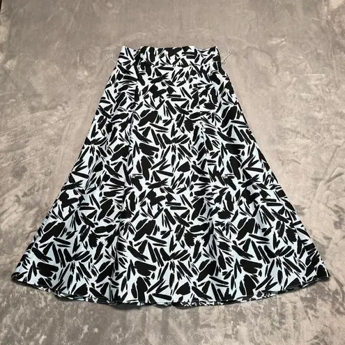 Veronica Beard Avi Skirt Women 4 Blue Floral Midi Silk Cotton Luxury Classic New