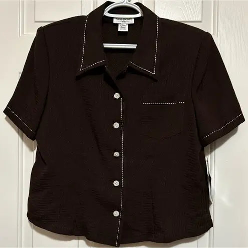 Miss Dorby Women's Brown Dress Size 16 Button Front Brown Jacket Size 14