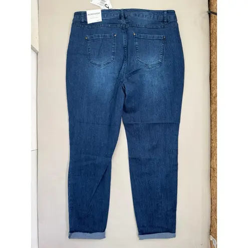 Workshop Republic Clothing WORKSHOP Republic Womens Size 14 Med Dark Blue High Waist Skinny Ankle Stretchy