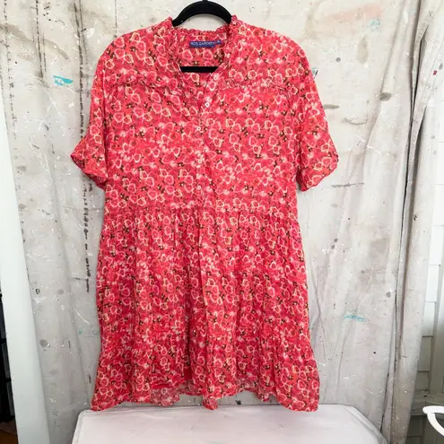 Ro's Garden Joey Mini Dress, Komaki Red Floral Size XL