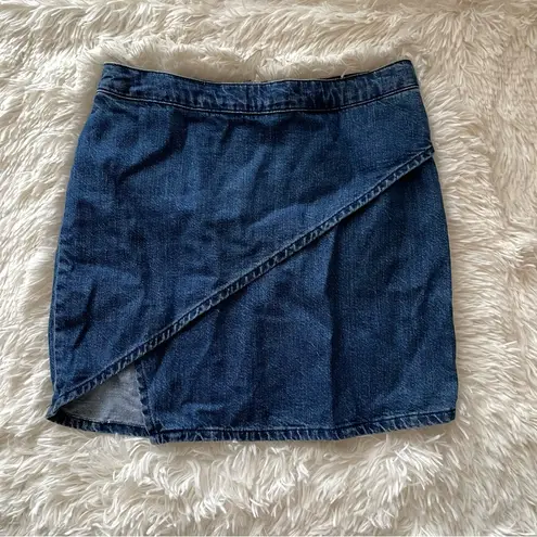 Topshop  asymmetrical denim wrap skirt