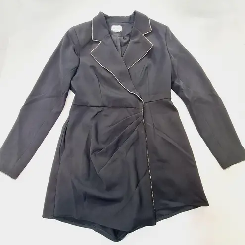 Saylor Rooney Mini Skort Romper in Black Small