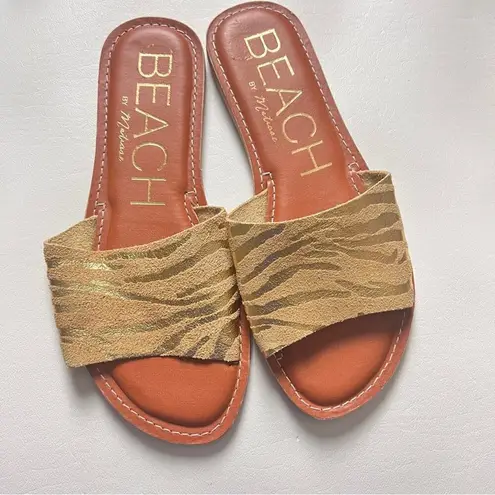 Beach By Matisse Womens Golden Cabana Sandals Sz 7 Gold