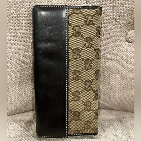 Gucci GG Canvas Leather Long Wallet NO Box