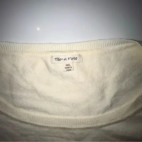 Tea N Rose Colorblock Front Pocket Cream & Mustard Sweater Fall M/L