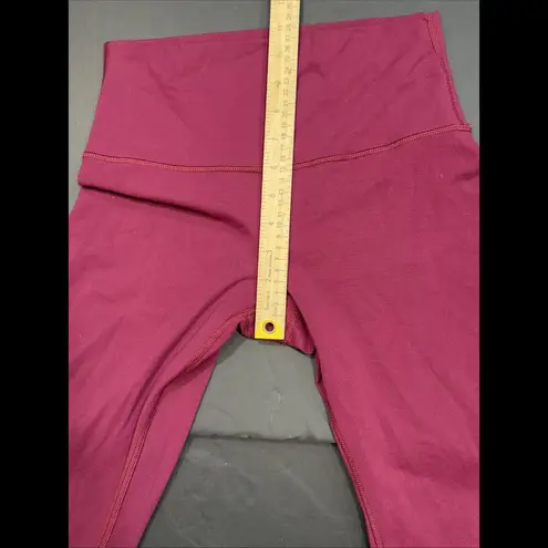 Lululemon Burgundy Athleisure Preppy Active Gym Yoga Legging Minimalist Size 6