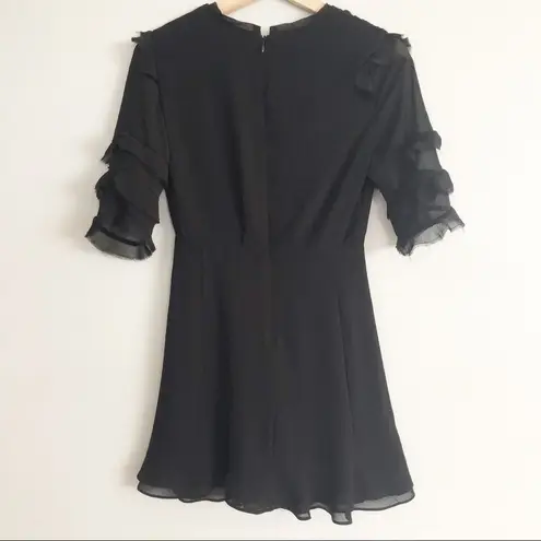 Topshop  Black Floral Embroidered Dress