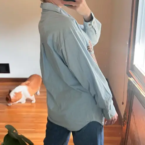 Vintage Princeton Club Chambray Button Down Blue Size M