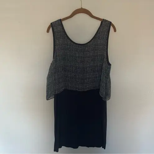 Metaphor Black & White Mini Dress Tank Sleeveless