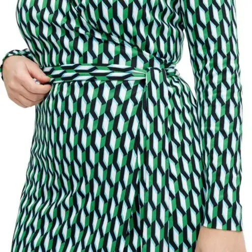 Diane Von Furstenberg 💕DVF x TARGET💕 Long Sleeve Midi Arrow Geo Green Wrap Dress XL