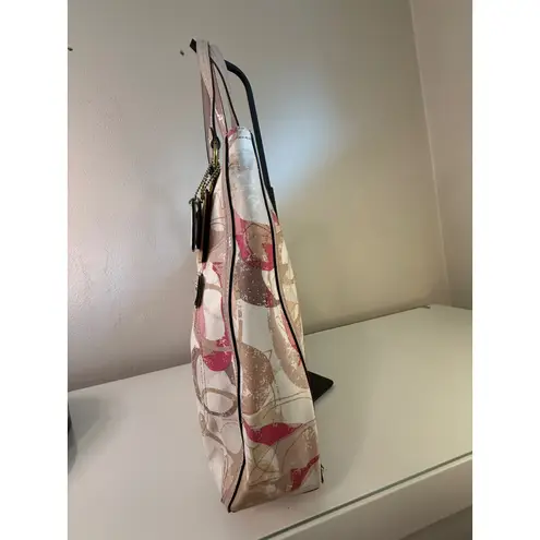 Coach  Poppy Glam Tote Pink Stamped C Print Signature Canvas‎ 23377