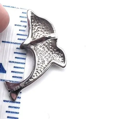 Women's Dolphin 3D Blue Opal Sterling Silver Bracelet Charm Necklace Pendant