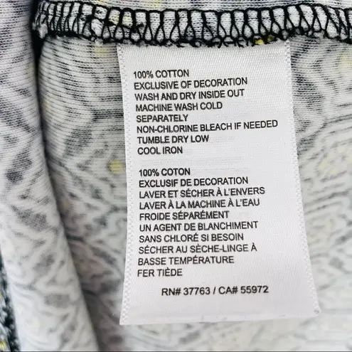 Rafaella Geometric Print T-shirt Dress Black Pink Multi Small Athleisure Resort