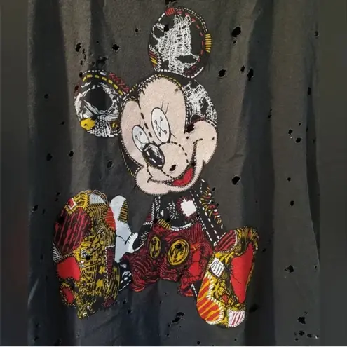 Lauren Moshi Distressed Kel Mickey Patchwork tank top