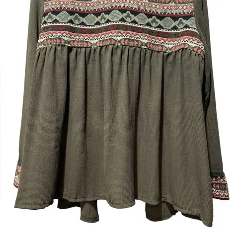 Arianna by Howard’s Sage green Lightweight Jacket with Tapestry Size L/XL Boho