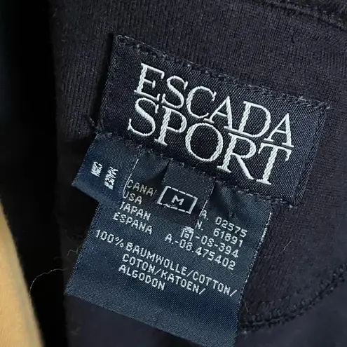 Escada Sport • Navy Yellow White Zip Up Hoodie Size M
