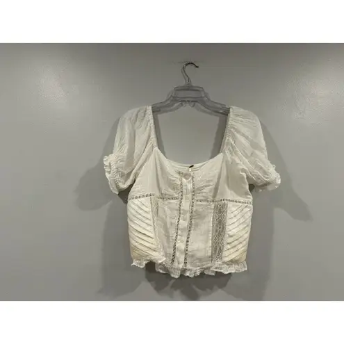 Free People  Bali Alana Top and Pant Cloud Dancer Combo Set Small S STORE MODEL