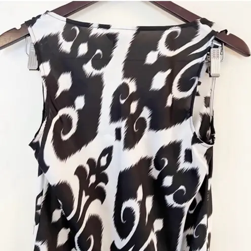 White House | Black Market  Abstract Print Cowl Scoop Neck Sleeveless Top Small