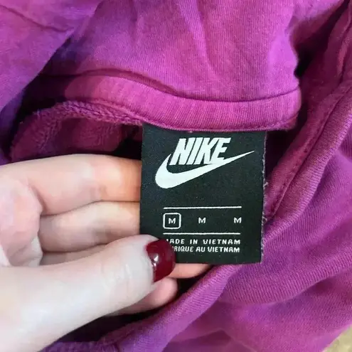 Nike  Pink Raglan Pullover Hoodie Athleisure Sports Workout Running Size M thumbnail 3