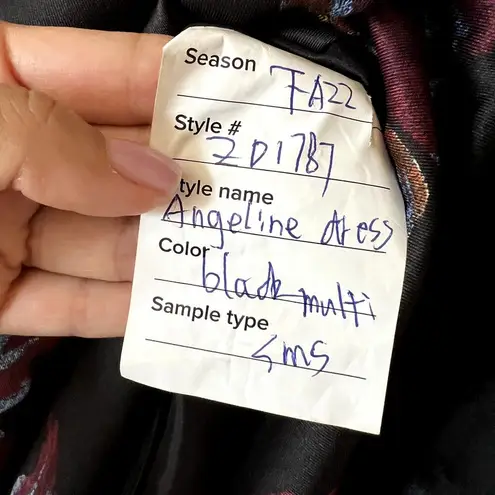 Cinq à Sept Cinq a sept maxi organza dress Bow size 6 black purple C0