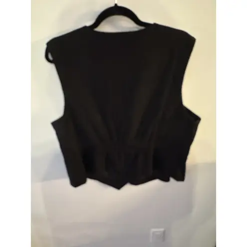 Bob Mackie Waistcoat Vest Wearable Art Peacock Feather Size XL Button Front NEW