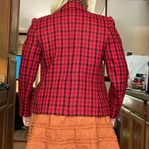 Givenchy plaid blazer jacket 80s