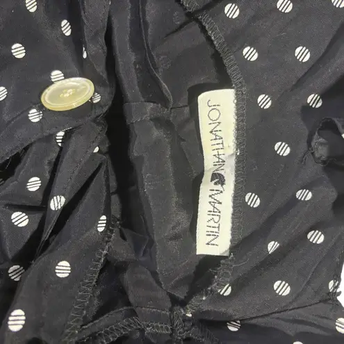 Jonathan Martin Jumpsuit Polka Dot Button Front Sleeveless Black Size M* - Image 6
