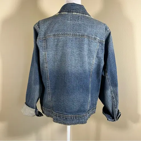 Universal Threads EUC Distressed Stone Wash Jean Jacket - Size XL