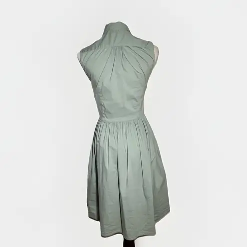 The Shirt Rochelle Behrens XS Mint Green Sleeveless Dress Pockets Fit & Flare