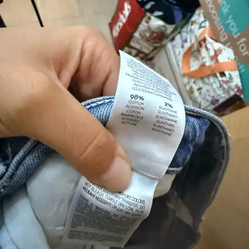 Mother Dutchie Fray Running With Scissors Denim Shorts Blue Size 30