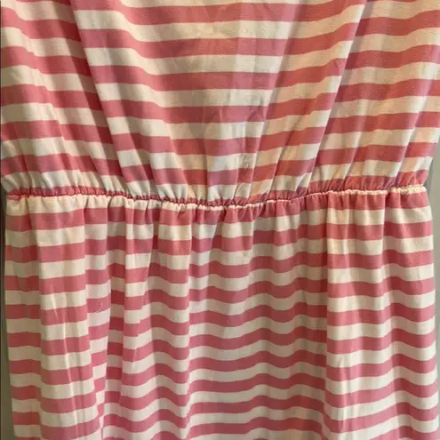 Goodnight Macaroon Pink and White Striped Dress ✨