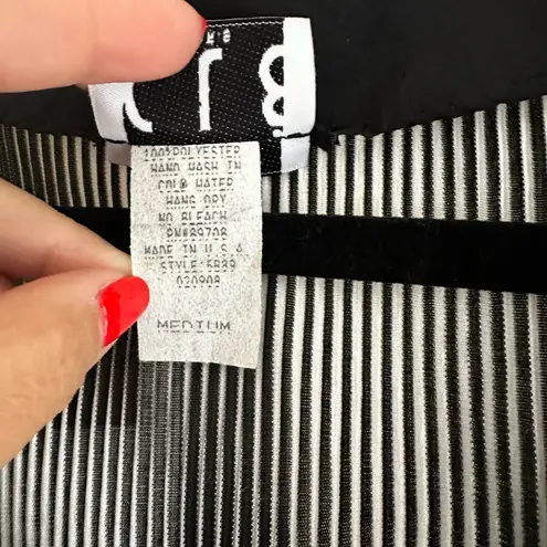 Vintage 90s Black and Gray illusion Women's Skirt Set Size M