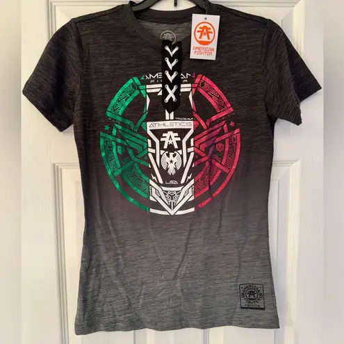American Fighter x Affliction Brookview Women's Grey, Black, & Red Tee Size XS