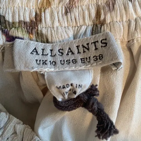 ALLSAINTS Ellie Dorada Floral 2-In-1 Skirt Dress in Ecru White Size 6