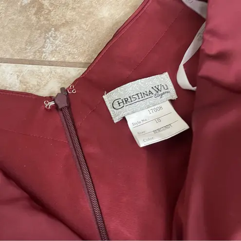 NWT Christina Wu Jumpsuit in satin with V