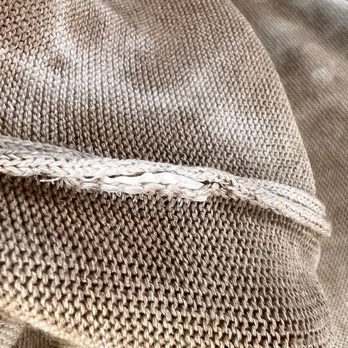 Tempo Paris Sweater Womens S/M Cream Brown Natural Tie Dye Relaxed Boho Chic