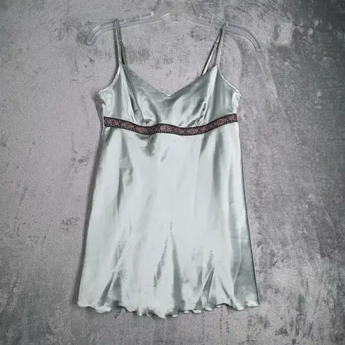 LA Intimates Dress Womens Small Shimmer Blue Babydoll Chemise Lingerie Vintage