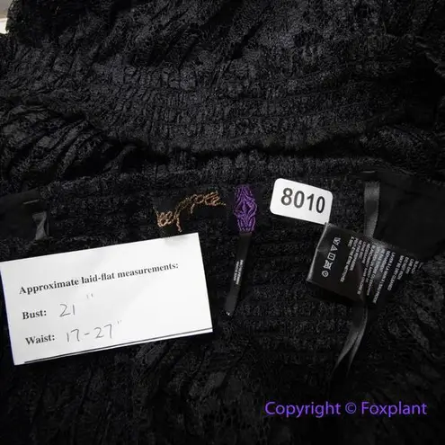 Free People New!  One Party Carina Meadow Black Lace‎ Mini Dress Bandeau , size M