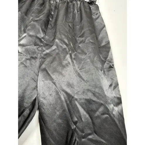 Oscar de la Renta Small Pajama Set Womens Black Cami w/ Pants Polyester Spandex