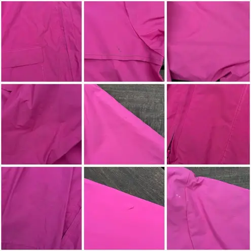 Vintage Bright Pink LL Bean PVC Rain Jacket Hooded Coat