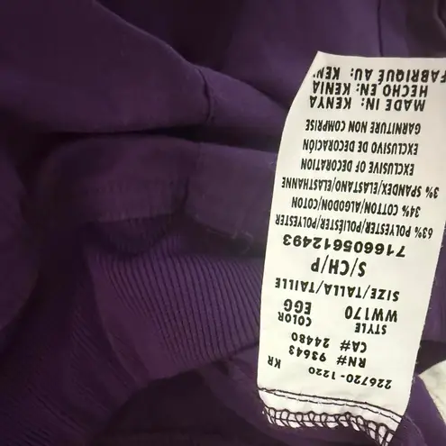 Absolute Womens Purple Floral Scrub Top (M) And Cherokee Purple Scrub Pants (S) Size M