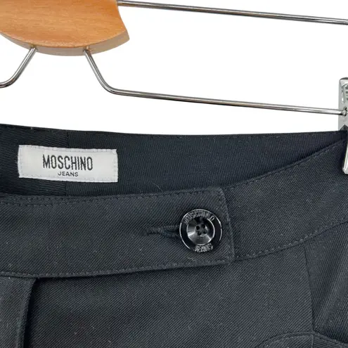 Moschino Jeans Donna Dress Pants Trousers Double Button Waist Black Size US 4