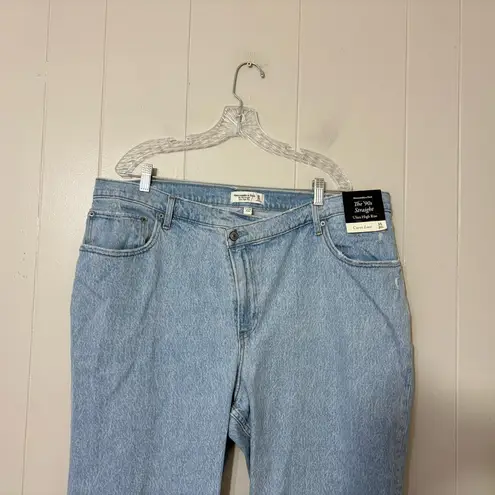 Abercrombie & Fitch  The 90’s Straight Ultra High Rise Criss Cross Jeans SZ35/20L