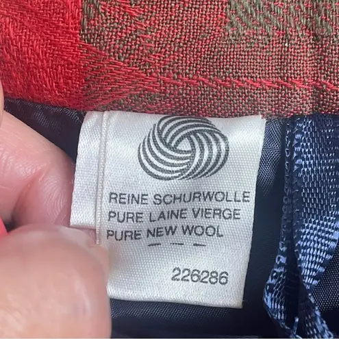 Geiger Austria Wool Pleated Skirt Womens 38 Colorful Plaid w/ Pockets & Lined