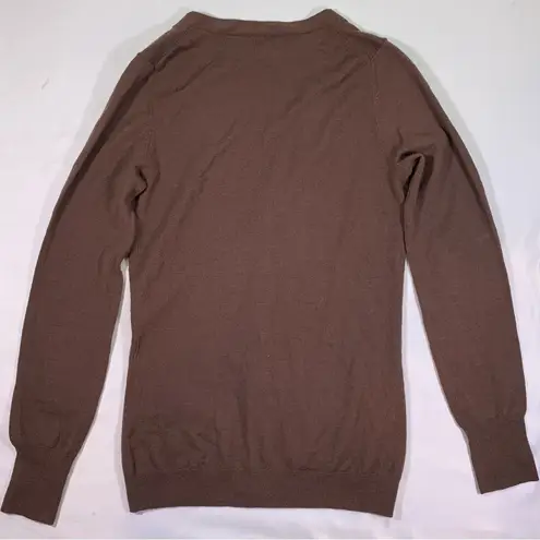 Theory  Merino Wool Blend Brown Cardigan Sweater