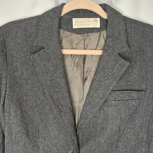 Pendleton Vintage Womens 100% Virgin Wool Suit Jacket/Blazer Gray Size 12